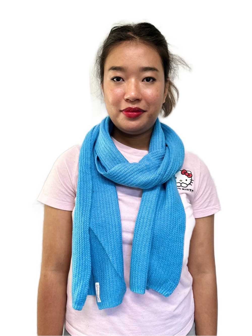 Bright Teal Knit Scarf